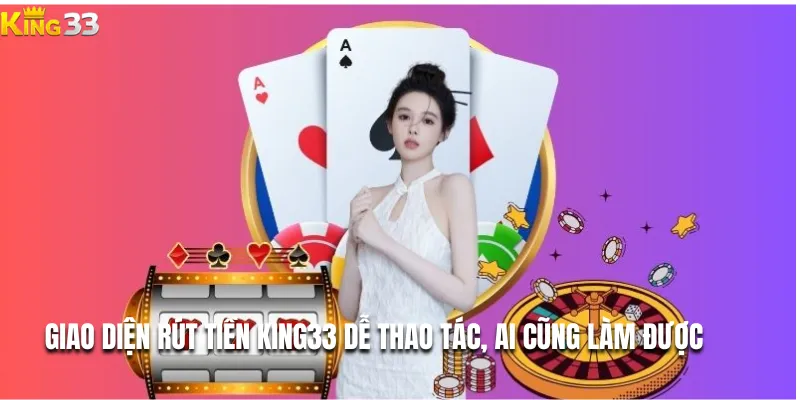Giao diện rút tiền King33 dễ thao tác, ai cũng làm được